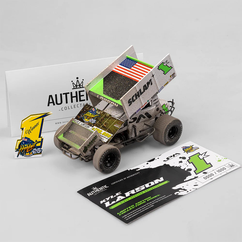 1:18 Scale Jason Pryde Motorsport #1K Kyle Larson Sprintcar - 2024 High Limit International Perth Winner