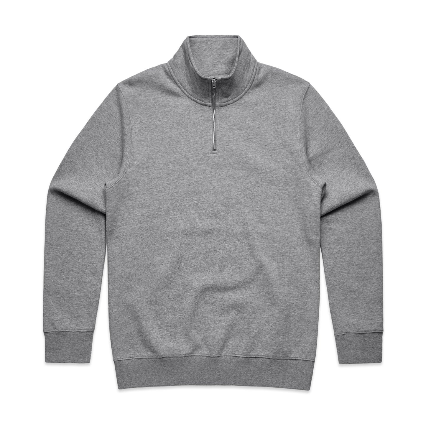 Stencil Half Zip Crew - Grey Marle